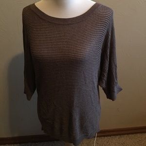 Express Mesh Scoop Neck Sweater